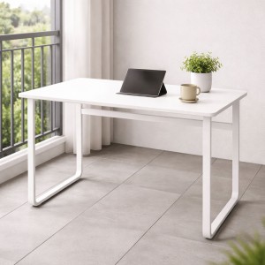 Комп'ютерний письмовий стіл 90x70 см універсальний прямокутний компактний для роботи, Білий (626/VEN-1396)