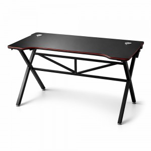 Комп’ютерний письмовий стіл хай-тек 120×60 см металевий каркас МДФ, отвір для кабелів (626/VEN-1395-С45/2)