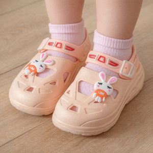 Детские резиновые кроксы тапки-сандали с пяточным ремешком LuckLine 3 пары (случайный цвет) размер 18