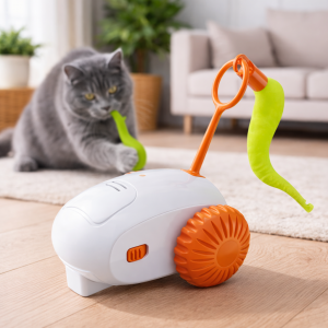 Іграшка для котів на колесах, від акумулятора Бадмінтон USB Cat Teaser (205/3967)