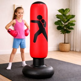 Дитяча боксерська груша 160×30 см надувна підлогова ПВХ з наповненням водою або піском (626/VEN-1429-С45/2)