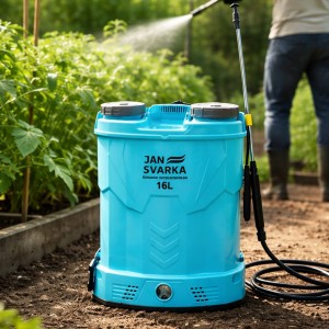 Ранцевий обприскувач акумуляторний JANSVARKA 2025 16л 12В з телескопічною вудкою 115 см для саду та городу(JS/2060)