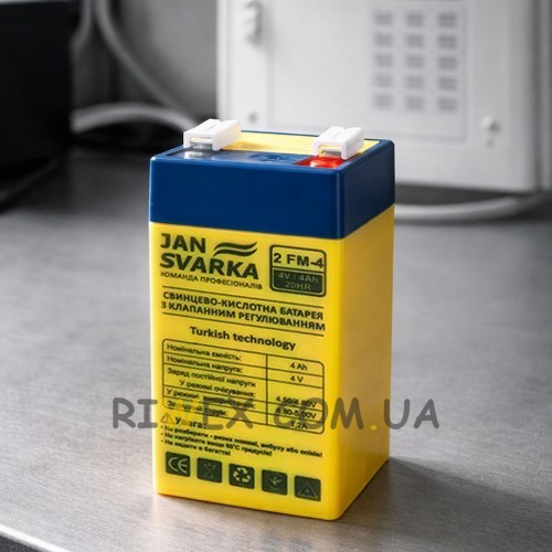 Батарея акумуляторна JANSVARKA 4V 4Ah AGM мультигелева для обладнання (JS/2130)