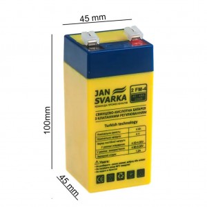 Батарея акумуляторна JANSVARKA 4V 4Ah AGM мультигелева для обладнання (JS/2130)