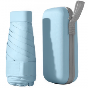 Кишенькова портативна міні-парасолька з чохлом Блакитний (205/3539)