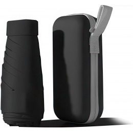 Кишенькова портативна міні-парасолька з чохлом Чорний (205/3539)