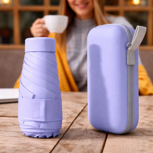 Кишенькова портативна міні-парасолька з чохлом Фіолетовий (205/3539)