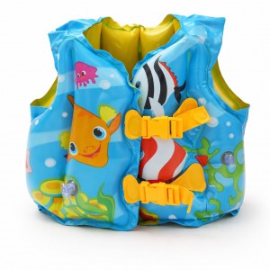 Жилет для плавання дитячий Intex 59661NP Tropical Buddies 3 повітряні камери 41×30 см 3-5 років(AT)