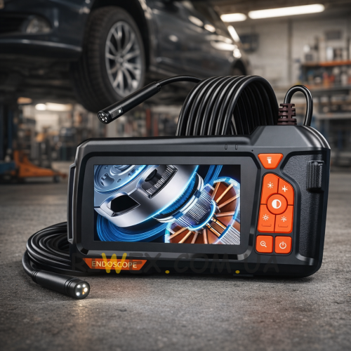 Технічний ендоскоп для автомобіля 2-метровий кабель, водозахищений т 4.3", камера 5.5 мм (226)