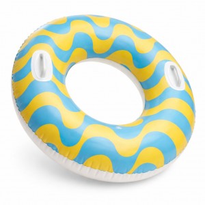 Круг надувний Intex 59256 91 см з ручками вініл 0.25 мм до 80 кг для басейну відпочинку, Блакитний (AT)