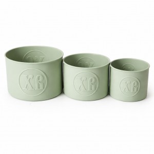 Форми для пасок силіконові ХВ набір 3 шт, термостійкі форми для великоднього кулича 10, 12, 15 см, Фісташковий