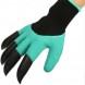 Набір садових рукавичок із пластиковими наконечниками Garden Gloves 3 шт Зелений