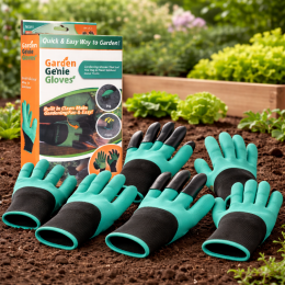 Набір садових рукавичок із пластиковими наконечниками Garden Gloves 3 шт Зелений