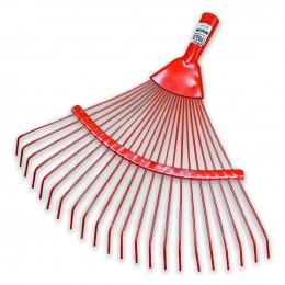 Граблі садові металеві віялові Woffmann 22 зуба регульовані 42 см без ручки для збирання саду (YAB)