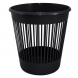 Офісна корзина для паперу Алеана 12 літрів пластиковий сміттєвий кошик для дому кабінету, Чорний (DRK)