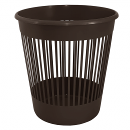 Офісна корзина для паперу Алеана 12 літрів пластиковий сміттєвий кошик для дому кабінету, Коричневий (DRK)