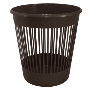 Офісна корзина для паперу Алеана 12 літрів пластиковий сміттєвий кошик для дому кабінету, Коричневий (DRK)