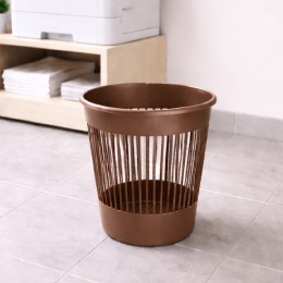 Офісна корзина для паперу Алеана 12 літрів пластиковий сміттєвий кошик для дому кабінету, Коричневий (DRK)