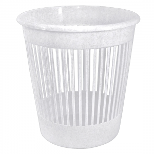 Офісна корзина для паперу Алеана 12 літрів пластиковий сміттєвий кошик для дому кабінету, Білий (DRK)