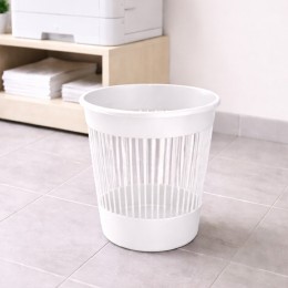 Офісна корзина для паперу Алеана 12 літрів пластиковий сміттєвий кошик для дому кабінету, Білий (DRK)