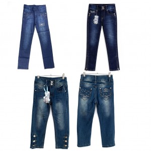 Дитячі джинси для дівчинки DU JIN 3 одиниці (випадкова модель) набір стильних джинсів, 26 р.