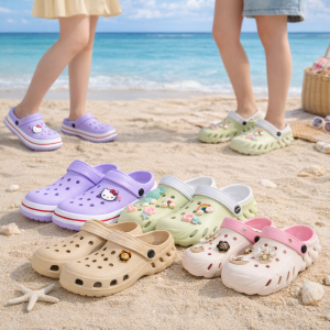 Набір дитячих резинових тапочок для Дівчинки крокси 3 пари (випадкова модель) розмір 32