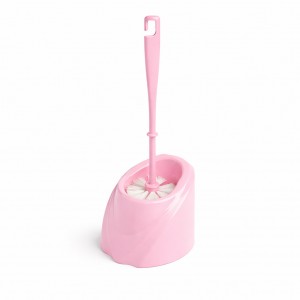 Компактный ершик для унитаза Волна с подставкой, современный аксессуар для ванной, Светло-розовый (DRK)