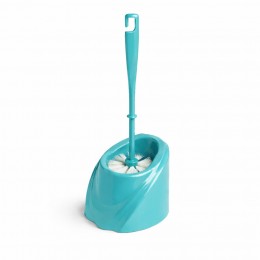 Компактний йоржик для унітазу Хвиля з підставкою, сучасний аксесуар для ванної, Аквамарин (DRK)