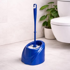 Компактный ершик для унитаза Волна с подставкой, современный аксессуар для ванной, Темно-синий (DRK)