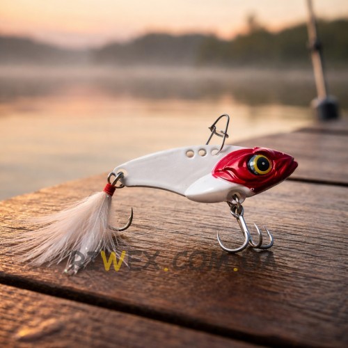 Цикада BoyaBY 21 г Red Head металева приманка для спінінга щука, окунь, судак, голографічне покриття