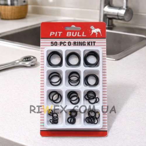 Набір гумових кілець ущільнювачів PIT BULL 50 шт універсальні O-Ring для ремонту техніки, авто(YAB)