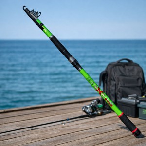 Спінінг Boya By Delta XXX 2,1 м тест 200 г телескопічне композитне вудилище для риболовлі, Салатовий