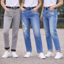 Набір жіночих джинсів 3 шт (випадкова модель) денім повсякденні штани комплект жіночий 25 розмір