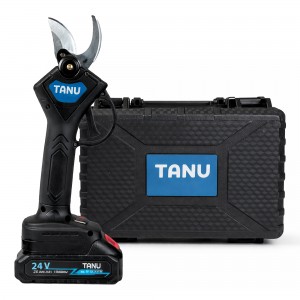 Акумуляторний портативний садовий секатор в кейсі TANU 24Vh на 2 АКБ Чорний (CA/AM-11)