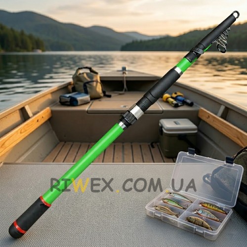 Спінінг Boya By Delta XXX 2,7 м тест 200 г телескопічне композитне вудилище для риболовлі, Салатовий