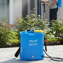 Садовый опрыскиватель аккумуляторный Sprayer 12л 10Ah 6 бар телескопическая штанга 3 насадки (YAB)