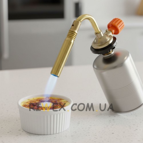 Пальник для розпалювання вугілля Gas Torch 6001 1300°C потужний газовий під цанговий балон 1.64 кВт