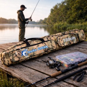 Чохол для спінінгів Lansha Fishing 130 см 2 кишені, сумка для риболовлі мультикам