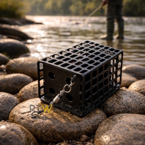 Закрита фідерна кормушка 100 г металева для течії і глибини годівниця для донної риболовлі