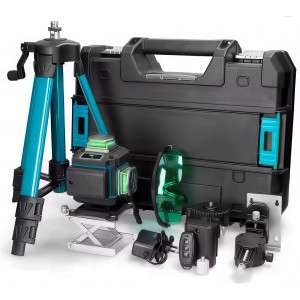 Професійний лазерний рівень нівелір з триногою в кейсі Jumpex синій 2369 (509)