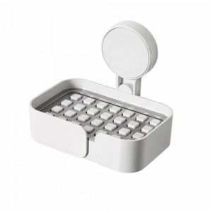 Настінна мильниця з дренажною решіткою самоклеюча без свердління 13.5 × 9 × 3.5 см, 134 (1142)