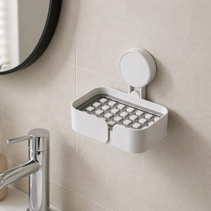 Настінна мильниця з дренажною решіткою самоклеюча без свердління 13.5 × 9 × 3.5 см, 134 (1142)