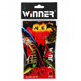 Готовая оснастка Winner CS-67 Size 10 на карася рыболовный монтаж с крючками для мирной рыбы