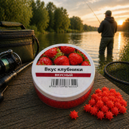 Рыболовная поплавочная насадка приманка Power Float Bait 15 мм аромат Клубника (988)