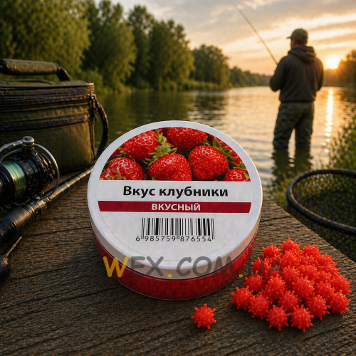 Рибальська поплавкова насадка приманка Power Float Bait 15 мм аромат Полуниця (988)