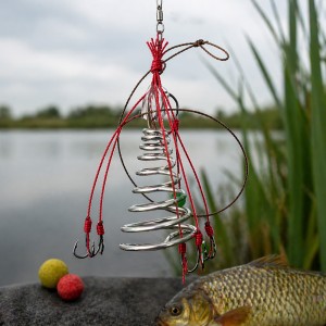 Оснащення рибальське на карася з пружиною A-8802 Size 9 комплект з гачками Jieshida