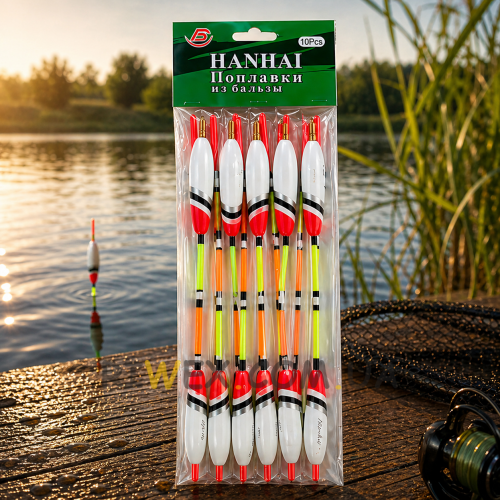 Набір рибацьких поплавків бальзовий Hanhai 3-7 набір 10 шт 4г (988)