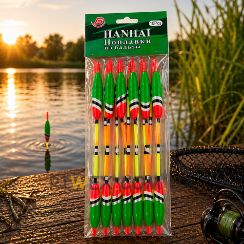 Набір рибацьких поплавків бальзовий Hanhai 3-7 набір 10 шт 5г (988)