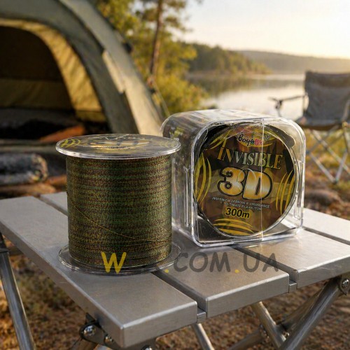 Рибальська волосінь Boya BY Invisible 3D 300 м 0.25 мм до 13 кг камуфляжна для коропового лову (988)