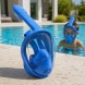Панорамная детская маска для плавания POOL XS синяя для моря и бассейна, снорклинга (ARSH/KAR106)